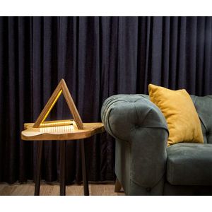 Lampa de masa, Lustro, 812LST1401, Lemn de molid, Maro imagine