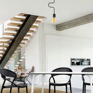 Lustra, Opviq, 892OPV1434, Metal, Negru imagine