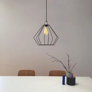 Lustra, Opviq, 892OPV1487, Metal, Negru imagine