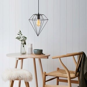 Lustra, Opviq, 892OPV1618, Metal, Negru imagine