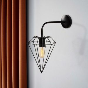 Aplica de perete, Opviq, 892OPV1289, Metal, Negru imagine