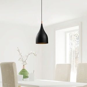 Lustra, Opviq, 892OPV1581, Metal, Negru imagine