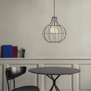 Lustra, Opviq, 892OPV1676, Metal, Negru imagine