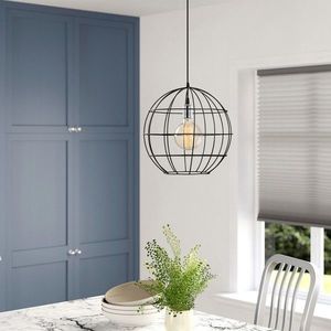 Lustra, Opviq, 892OPV1677, Fier, Negru imagine