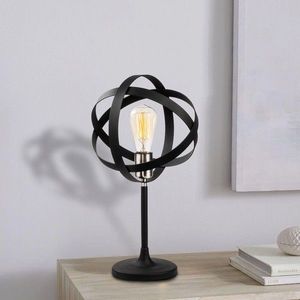 Lampa de masa, Opviq, 892OPV1125, Metal, Nichel / Negru imagine