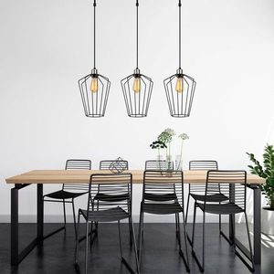 Lustra, Opviq, 892OPV1603, Metal, Negru imagine