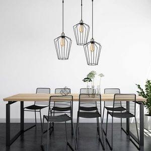 Lustra, Opviq, 892OPV1477, Metal, Negru/Nichel imagine