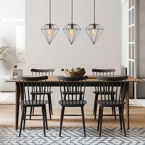 Lustra, Opviq, 892OPV1622, Metal, Negru imagine