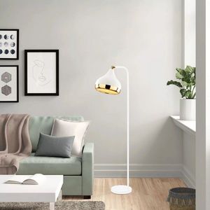 Lampadar, Opviq, 892OPV1131, Metal, Alb/Auriu imagine