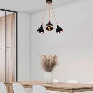Lustra, Opviq, 892OPV1944, Metal, Negru/Cupru imagine