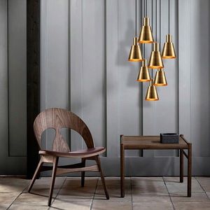 Lustra, Opviq, 892OPV1648, Metal, Aur/Negru imagine