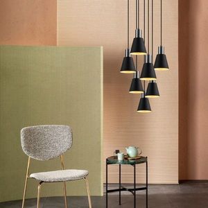 Lustra, Opviq, 892OPV1649, Metal, Negru/Nichel imagine