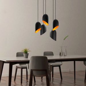 Lustra, Opviq, 892OPV1551, Metal, Negru imagine