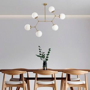 Lustra, Opviq, 892OPV1641, Metal, Galben/Alb imagine