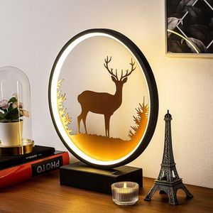 Lampa de masa, Shadow, 526SHD1137, Metal, Negru/Cupru imagine