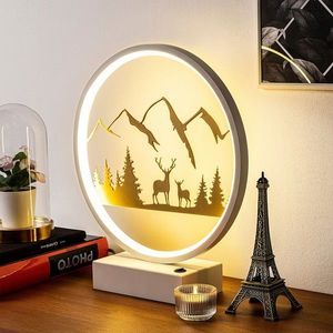 Lampa de masa, Shadow, 526SHD1139, Metal, Alb/Auriu imagine