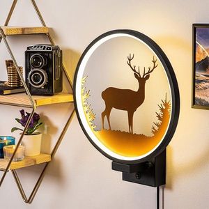 Aplica de perete, Shadow, 526SHD1153, Metal, Negru/Cupru imagine