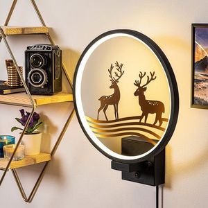 Aplica de perete, Shadow, 526SHD1152, Metal, Negru/Cupru imagine