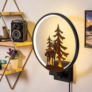 Aplica de perete, Shadow, 526SHD1154, Metal, Negru/Cupru imagine