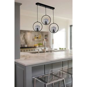 Lustra, Stala, 846STL2843, Metal, Negru imagine