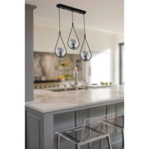 Lustra, Stala, 846STL2864, Metal, Negru imagine