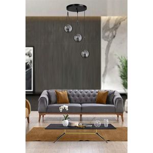 Lustra, Stala, 846STL2861, Metal, Negru imagine