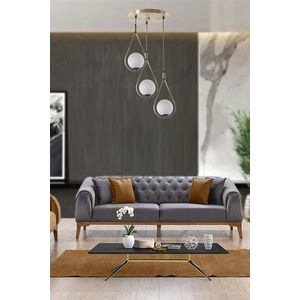 Lustra, Stala, 846STL2868, Metal, Alb / Cupru imagine