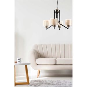 Lustra, Stala, 846STL2922, Metal, Negru/Cupru imagine