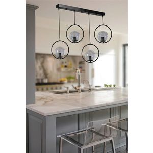 Lustra, Stala, 846STL2844, Metal, Negru imagine