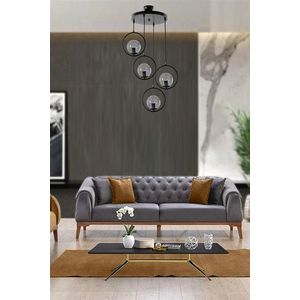 Lustra, Stala, 846STL2841, Metal, Negru imagine