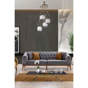 Lustra, Stala, 846STL2869, Metal, Alb / Cupru imagine