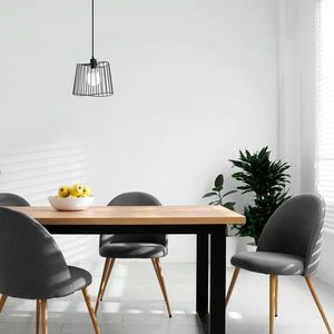 Lustra, Tatum, 584TTM1461, Metal, Negru imagine