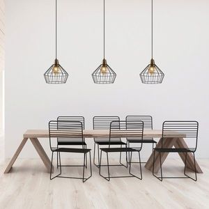 Lustra, Tatum, 584TTM1162, Metal, Negru imagine