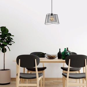 Lustra, Tatum, 584TTM1460, Metal, Negru imagine
