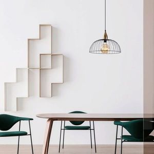 Lustra, Tatum, 584TTM1166, Metal, Negru imagine