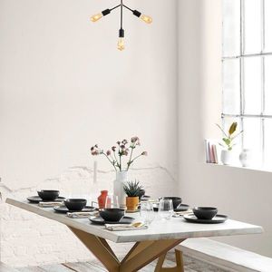 Lustra, Tatum, 584TTM1253, Metal, Negru imagine
