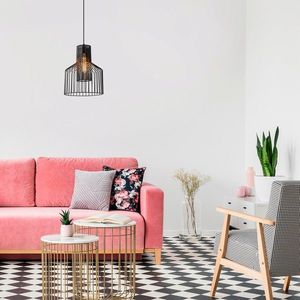 Lustra, Tatum, 584TTM1307, Metal, Negru imagine