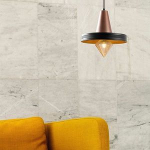 Lustra, Tatum, 584TTM1131, Metal, Negru/Cupru imagine