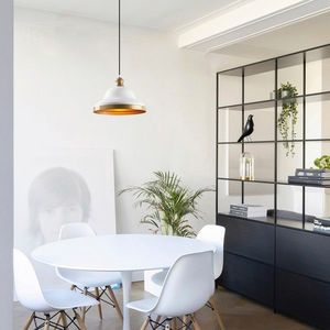 Lustra, Tatum, 584TTM1112, Metal, Alb/Auriu imagine