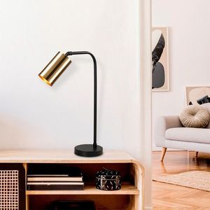 Lampa de masa, Tatum, 584TTM1721, Metal, Negru / Vintage imagine
