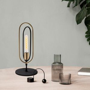 Lampa de masa, Tatum, 584TTM1701, Metal, Negru imagine