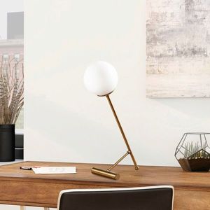 Lampa de masa, Tatum, 584TTM1714, Metal, Vintage / Alb imagine