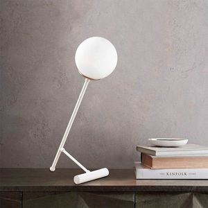 Lampa de masa, Tatum, 584TTM1715, Fier, Alb imagine