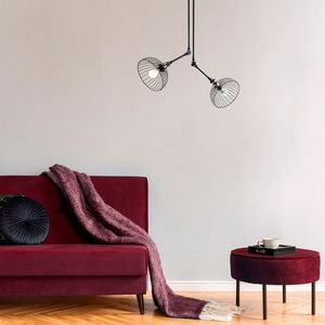Lustra, Tatum, 584TTM1436, Metal, Negru imagine