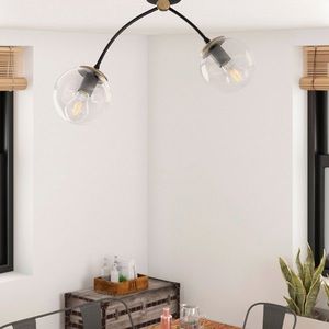 Lustra, Tatum, 584TTM1106, Metal, Negru imagine