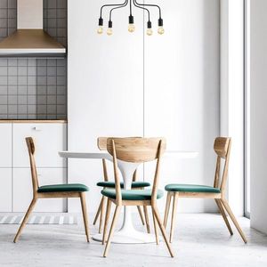 Lustra, Tatum, 584TTM1218, Fier, Negru imagine