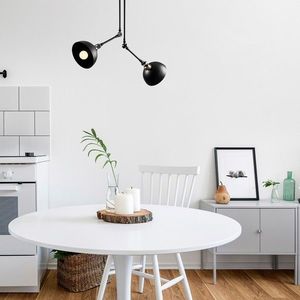 Lustra, Tatum, 584TTM1434, Metal, Negru imagine