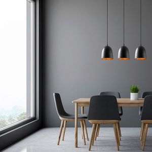 Lustra, Tatum, 584TTM1364, Metal, Negru imagine