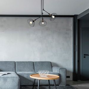 Lustra, Tatum, 584TTM1443, Metal, Negru imagine