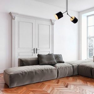 Lustra, Tatum, 584TTM1438, Metal, Negru imagine